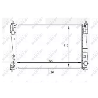 Radiateur, refroidissement du moteur NRF 59084