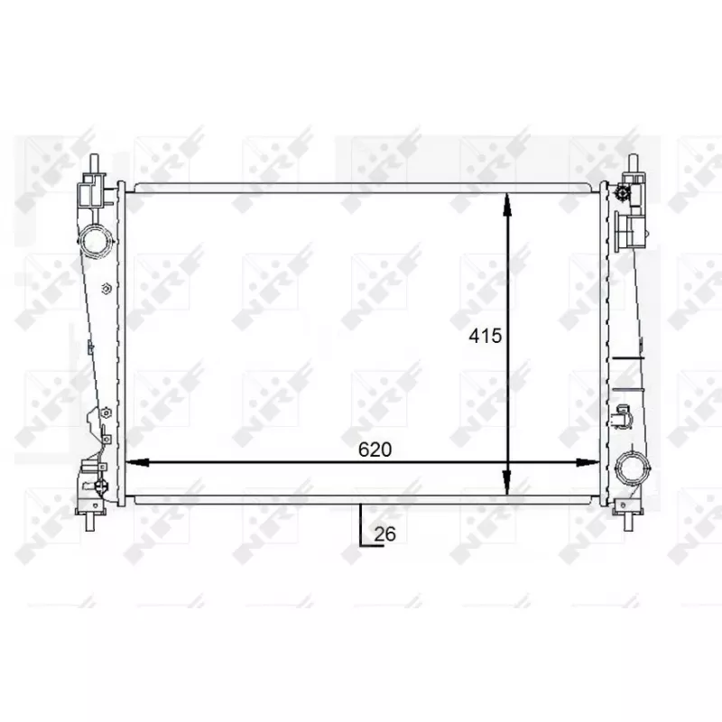 Radiateur, refroidissement du moteur NRF 59084