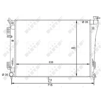 Radiateur, refroidissement du moteur NRF