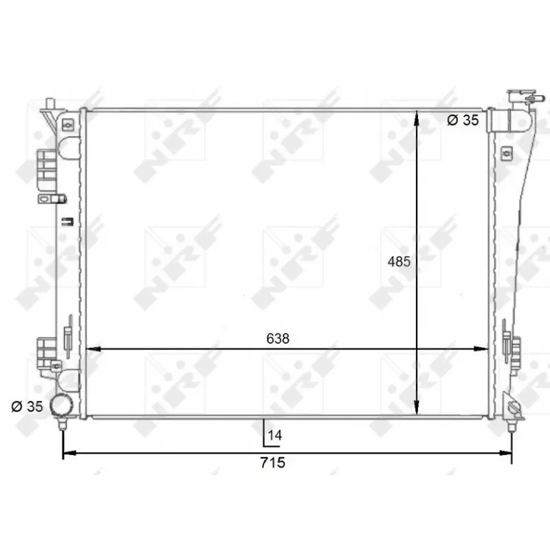 Radiateur, refroidissement du moteur NRF 59092