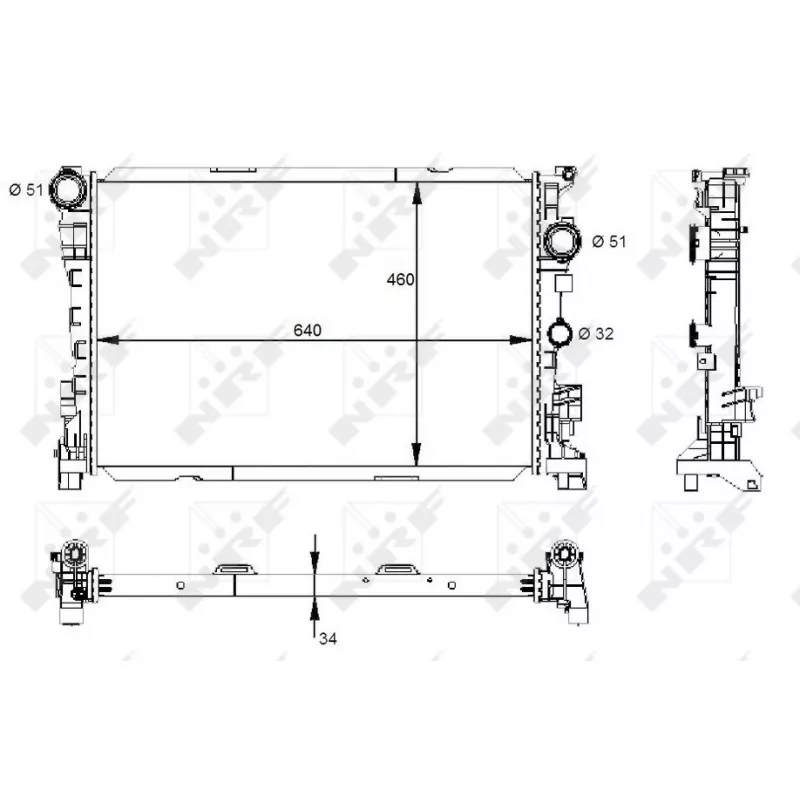 Radiateur, refroidissement du moteur NRF 59133