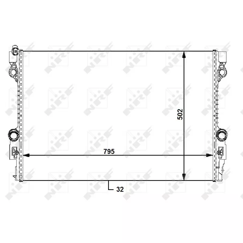 Radiateur, refroidissement du moteur NRF 59172
