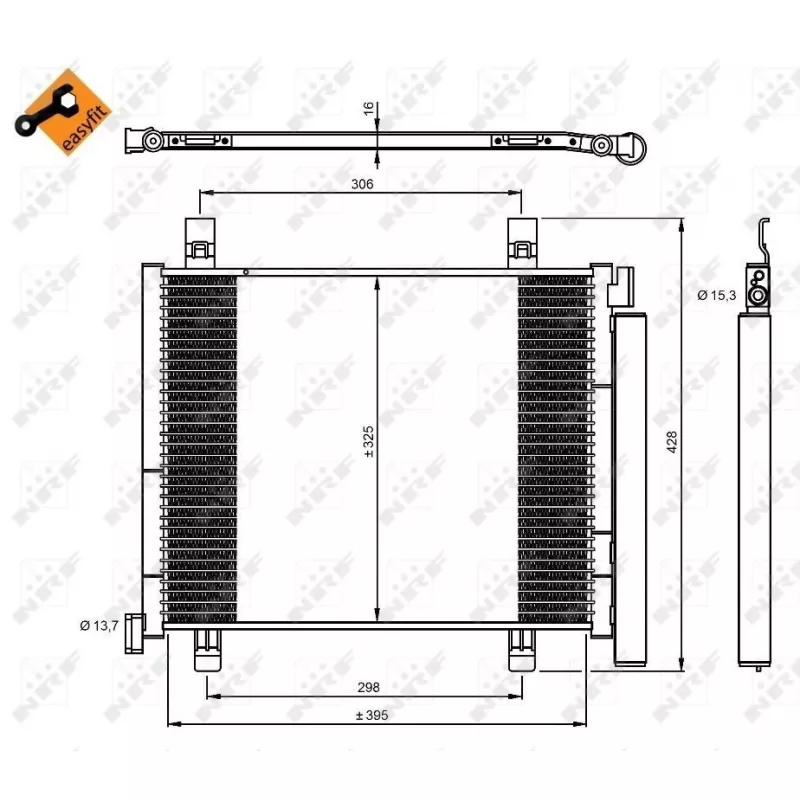 Condenseur, climatisation NRF 350045