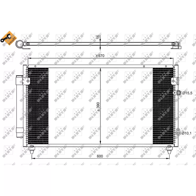Condenseur, climatisation NRF 350072