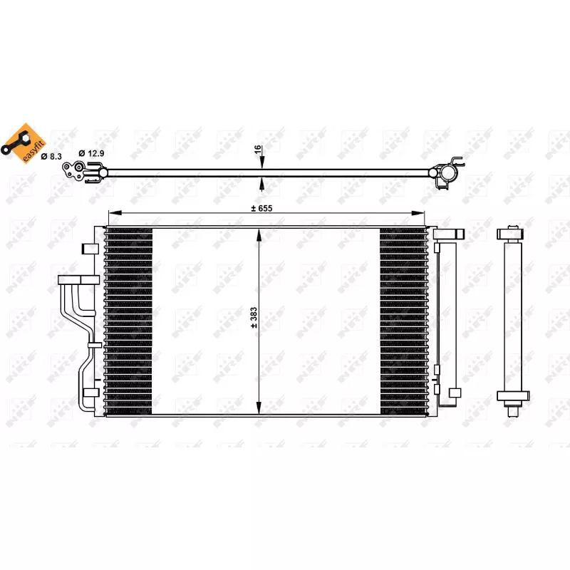 Condenseur, climatisation NRF 350078