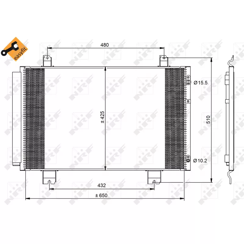 Condenseur, climatisation NRF 350092