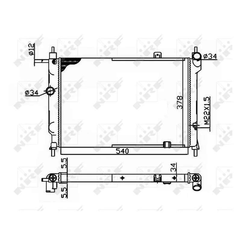 Radiateur, refroidissement du moteur NRF 504647