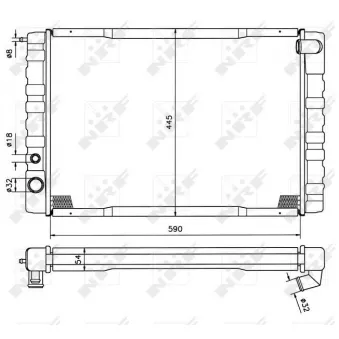 Radiateur, refroidissement du moteur NRF 505402