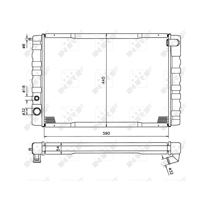 Radiateur, refroidissement du moteur NRF 505402