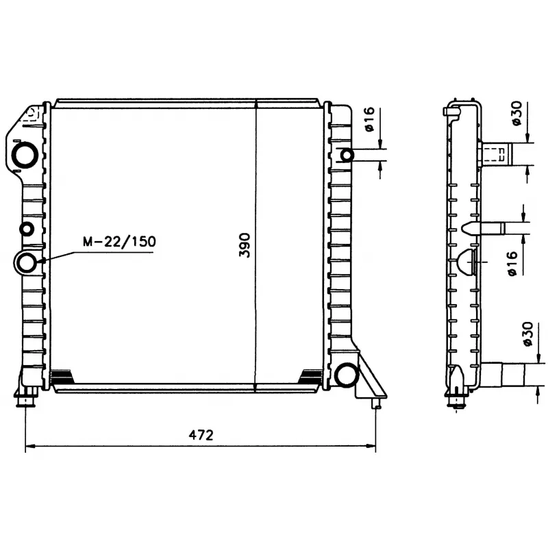 Radiateur, refroidissement du moteur NRF 506991