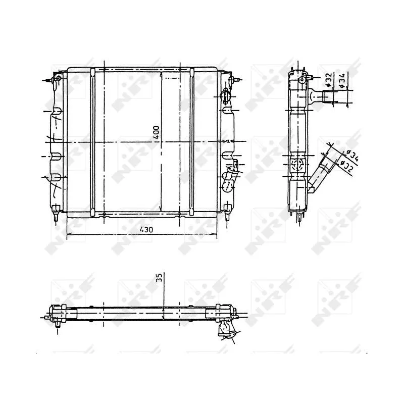 Radiateur, refroidissement du moteur NRF 507344