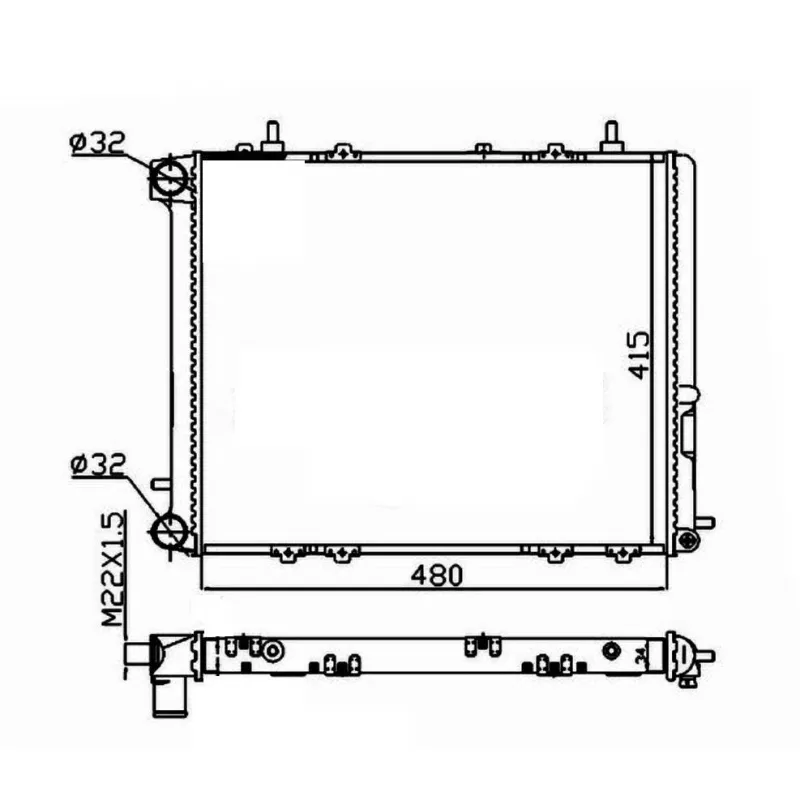 Radiateur, refroidissement du moteur NRF 507352A