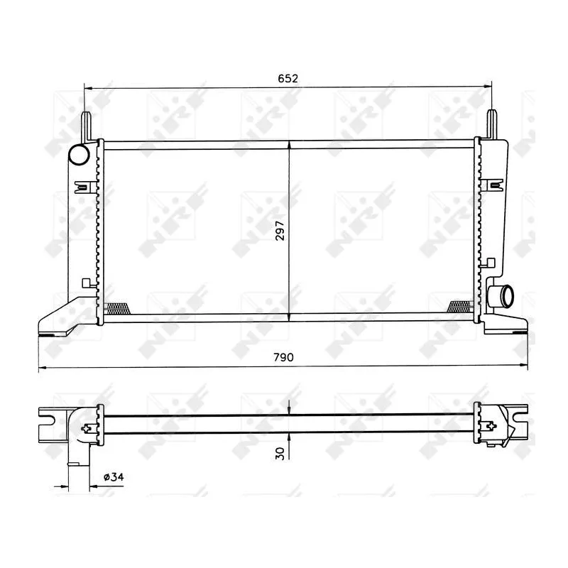 Radiateur, refroidissement du moteur NRF 509500