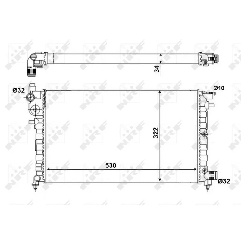 Radiateur, refroidissement du moteur NRF 509502A