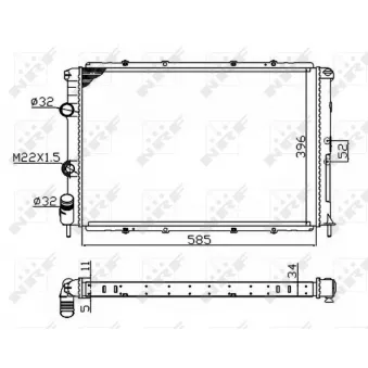 Radiateur, refroidissement du moteur NRF