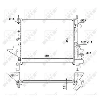 Radiateur, refroidissement du moteur NRF