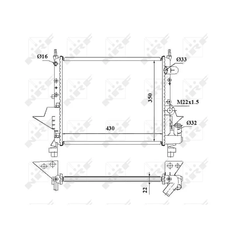 Radiateur, refroidissement du moteur NRF 509513