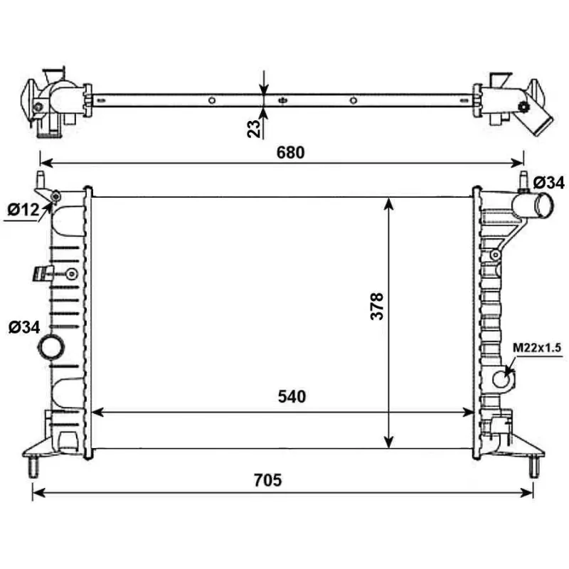 Radiateur, refroidissement du moteur NRF 509516