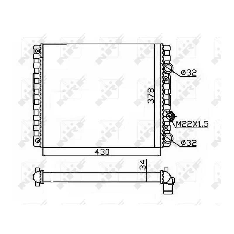 Radiateur, refroidissement du moteur NRF 509519