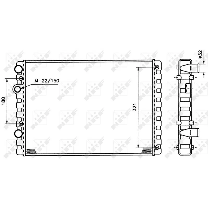 Radiateur, refroidissement du moteur NRF 509520