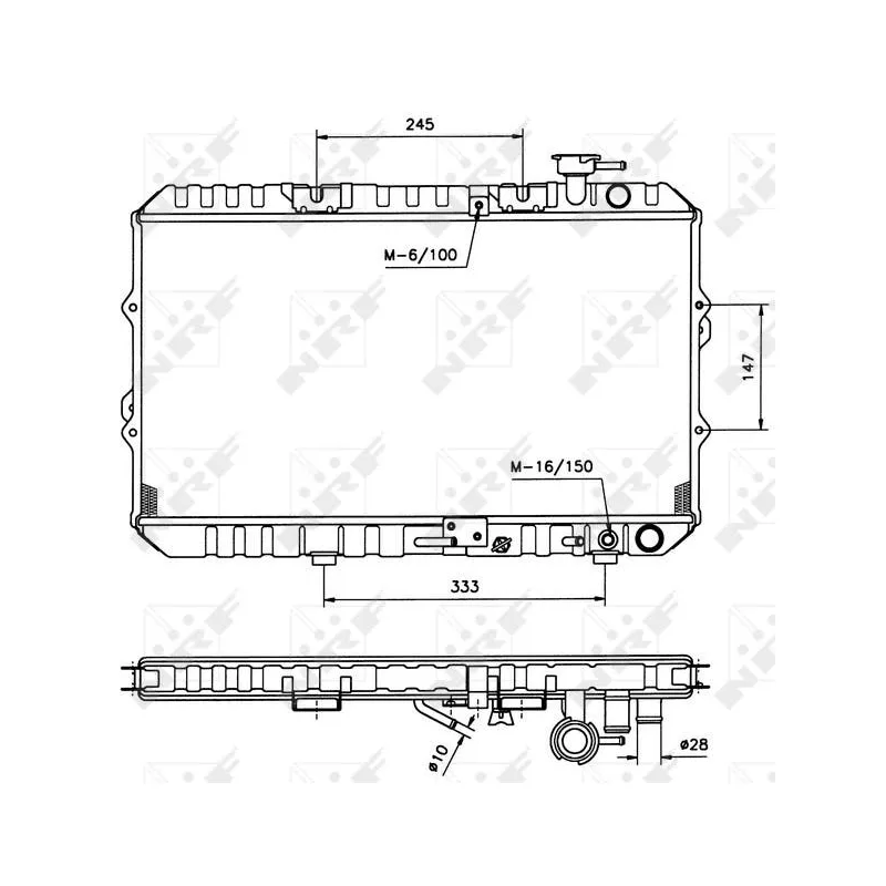 Radiateur, refroidissement du moteur NRF 516354
