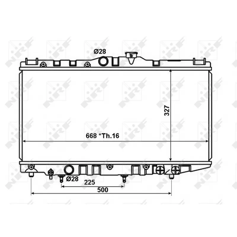 Radiateur, refroidissement du moteur NRF 566707