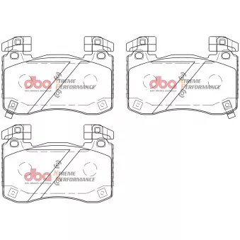 Jeu de 4 plaquettes de frein avant DBA Australia