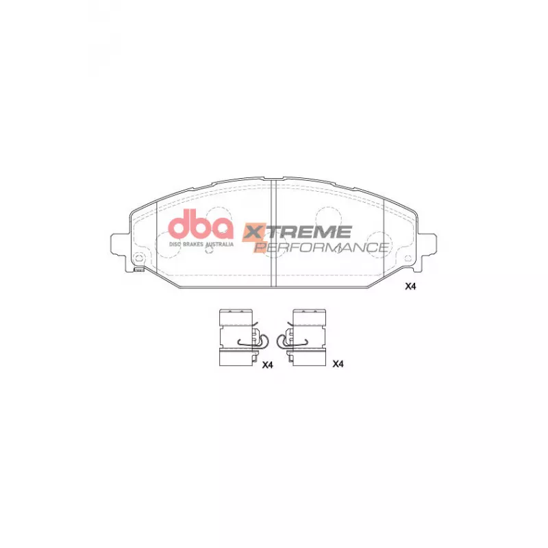 Jeu de 4 plaquettes de frein avant DBA Australia DB15195XP