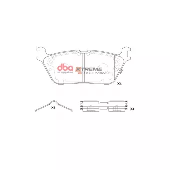 Jeu de 4 plaquettes de frein avant DBA Australia