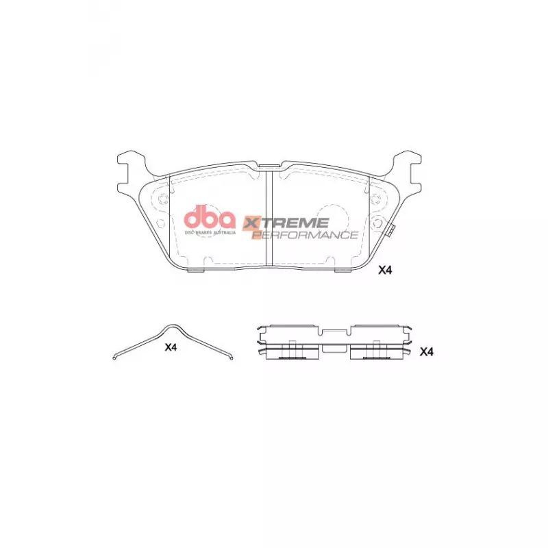 Jeu de 4 plaquettes de frein avant DBA Australia DB15196XP