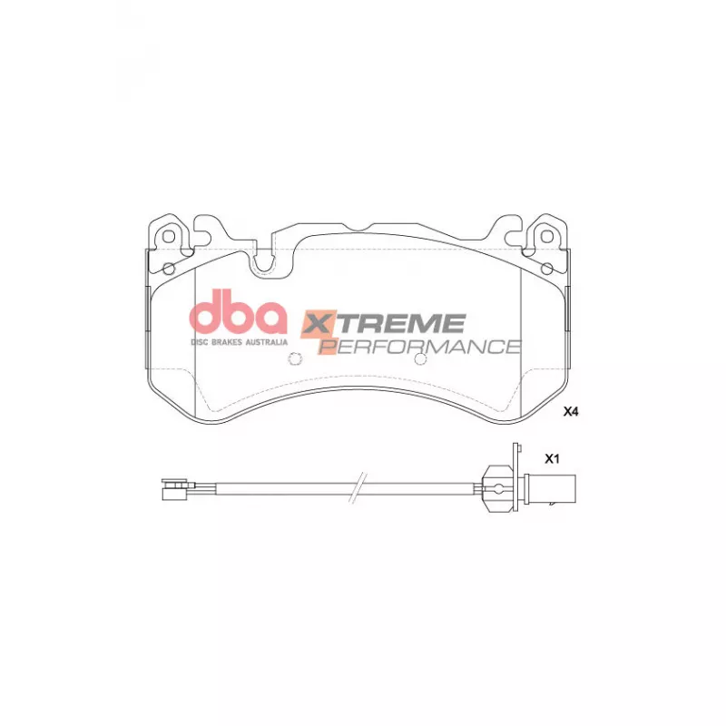 Jeu de 4 plaquettes de frein avant DBA Australia DB2387XP