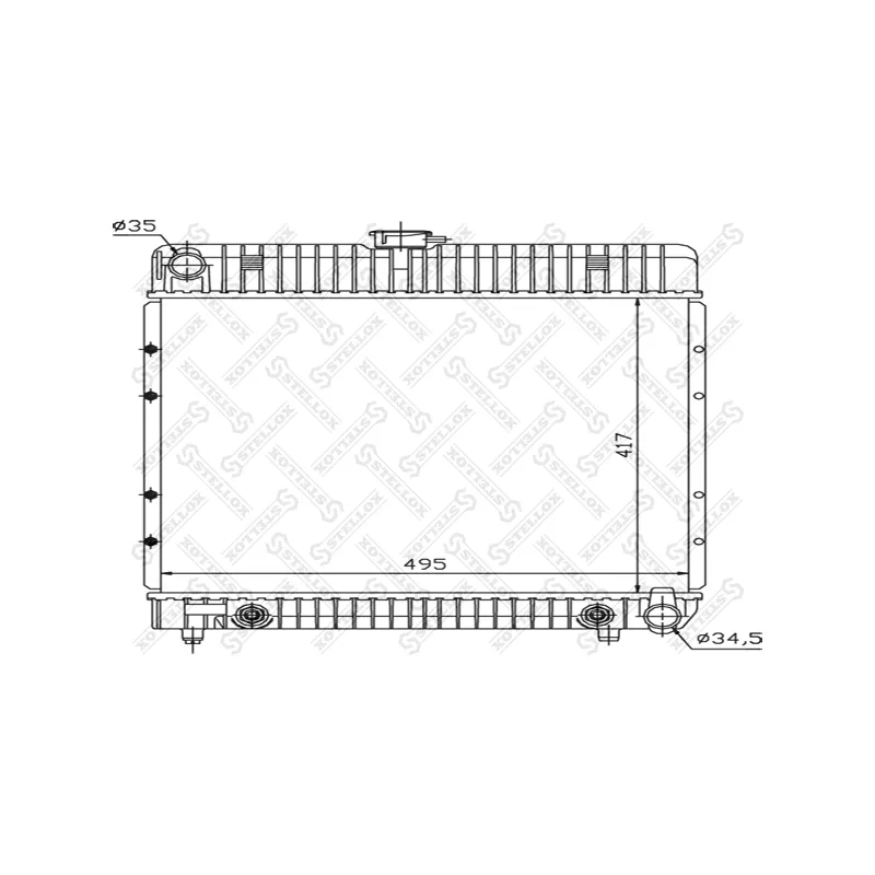 Radiateur, refroidissement du moteur STELLOX 10-25094-SX
