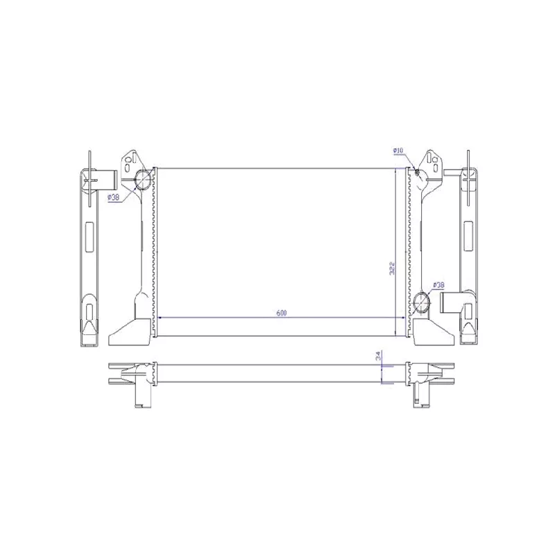 Radiateur, refroidissement du moteur STELLOX 10-25252-SX