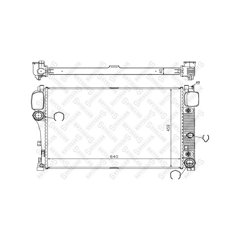 Radiateur, refroidissement du moteur STELLOX 10-25347-SX