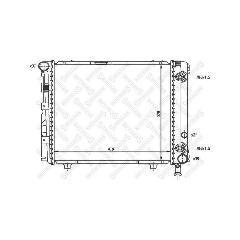 Radiateur, refroidissement du moteur STELLOX 10-25893-SX