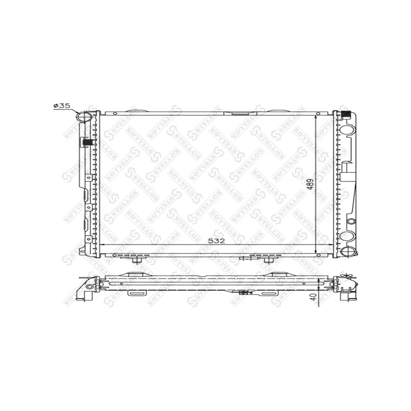 Radiateur, refroidissement du moteur STELLOX 10-25905-SX