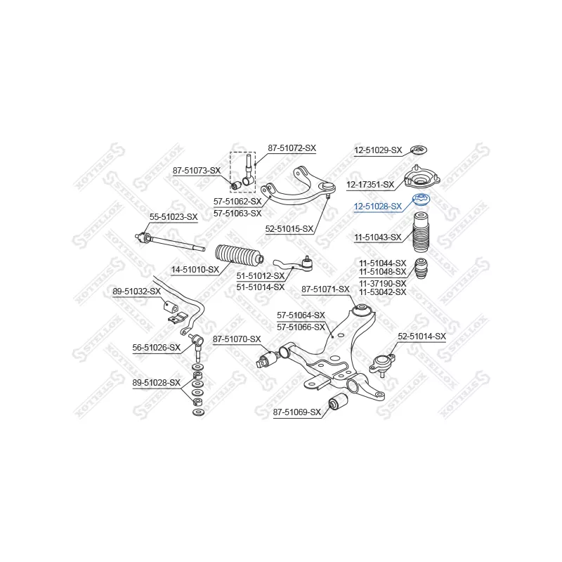 Coupelle de suspension STELLOX 12-51028-SX