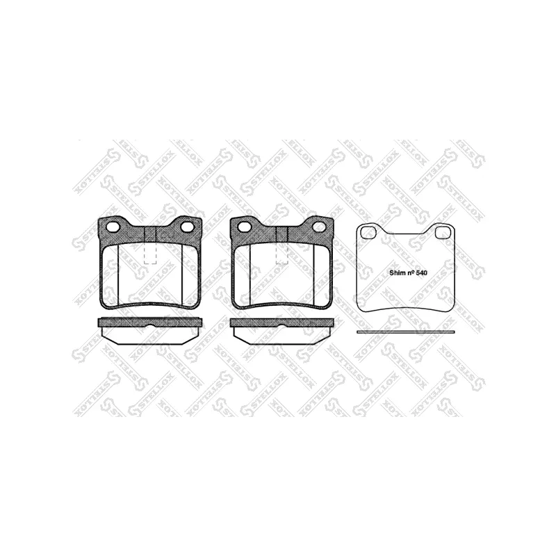 Jeu de 4 plaquettes de frein avant STELLOX 332 010B-SX