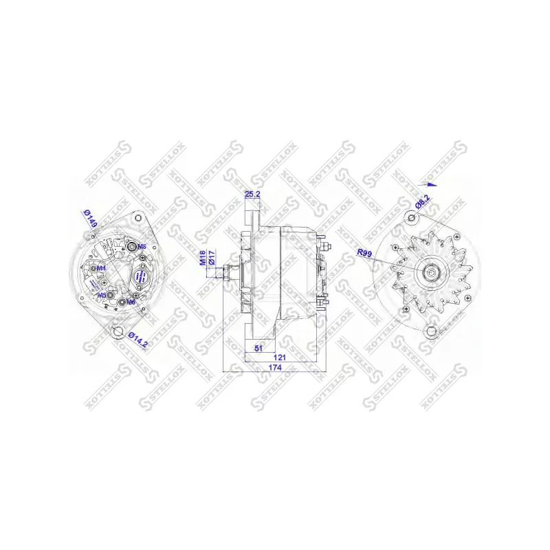 Alternateur STELLOX 88-02320-SX
