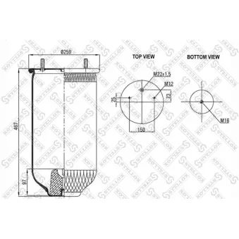 Soufflet de suspension, suspension pneumatique STELLOX