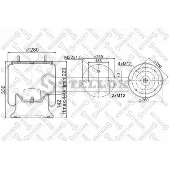 Soufflet de suspension, suspension pneumatique STELLOX