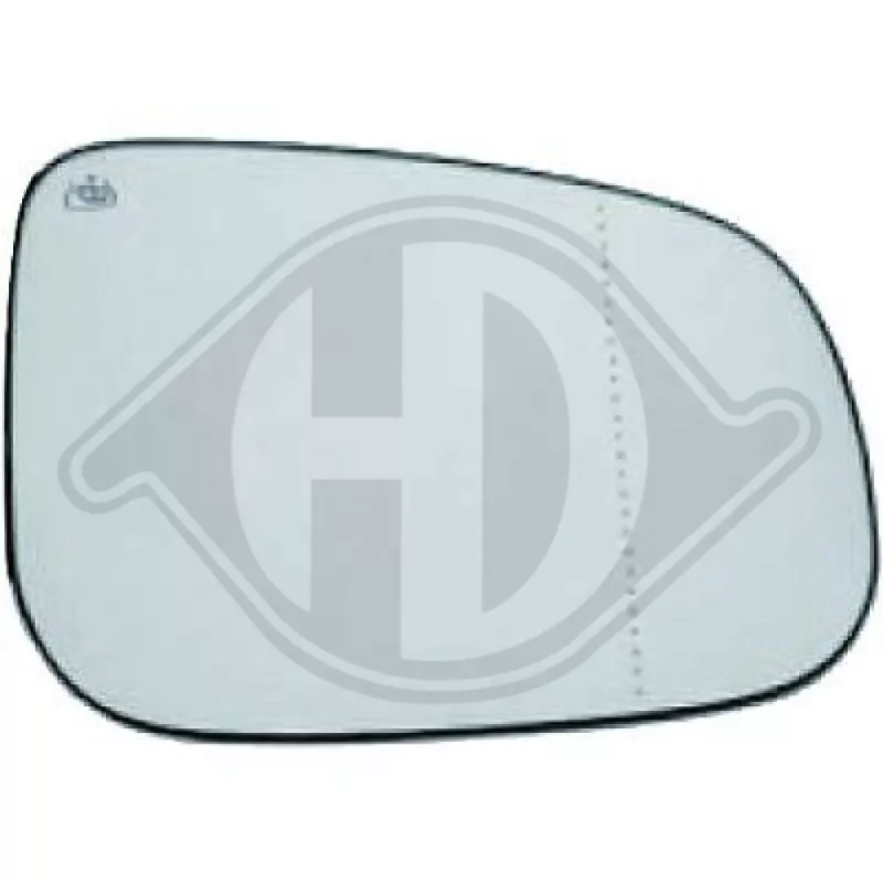 Verre de rétroviseur, rétroviseur extérieur DIEDERICHS 7661226