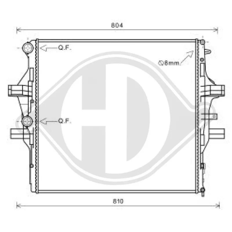 Radiateur, refroidissement du moteur DIEDERICHS DCM2302