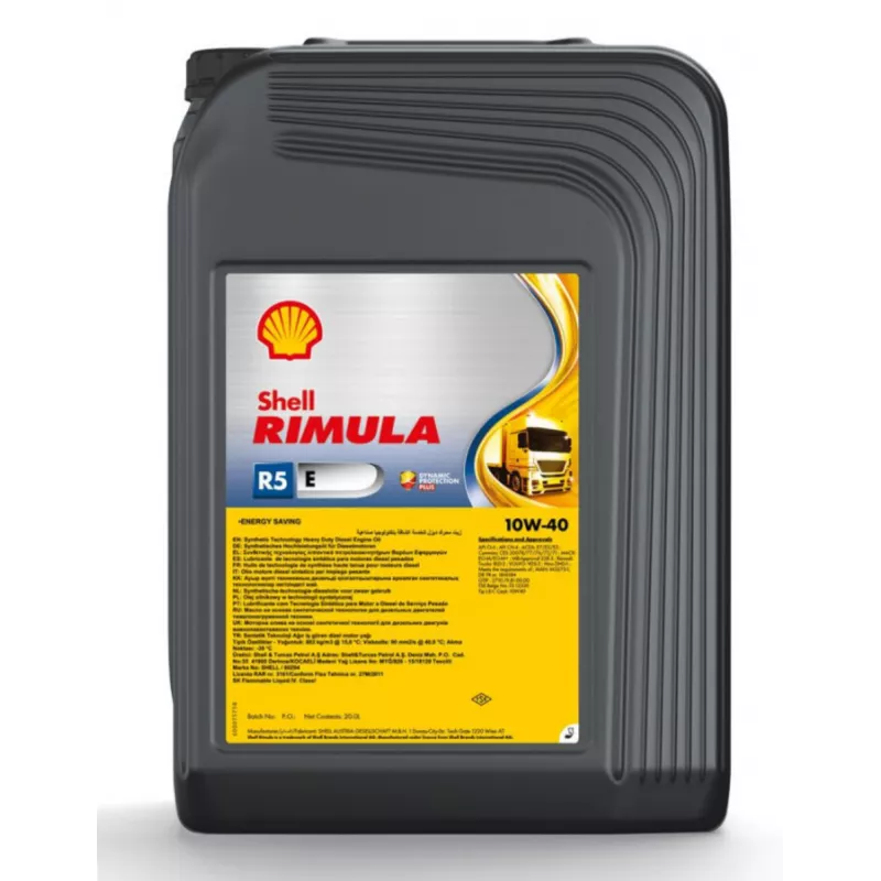 Huile moteur 10W-40 RIMULA R5 E – 20L SHELL 550070443