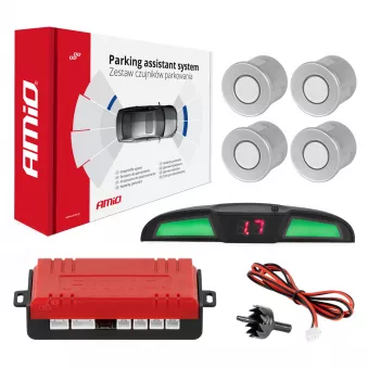 Ensemble de capteurs de recul LED COB 4 capteurs argentés AMIO 02282