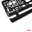 Cadre de plaque d'immatriculation noir, flexible, emballé dans un sachet en plastique avec étiquette - AMIO 02084 - Visuel 2
