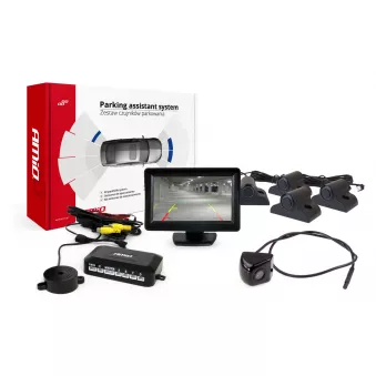 Ensemble de capteurs de stationnement TFT01 4,3" avec caméra HD-310 4 capteurs noirs Camion AMIO 02727