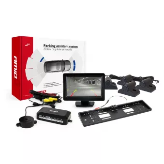 Ensemble de capteurs de stationnement TFT01 4,3" avec caméra HD-402-LED 4 capteurs noirs Camion AMIO 02729