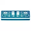 Cadre de plaque d'immatriculation métallisé turquoise AMIO 03177 - Visuel 1