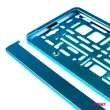 Cadre de plaque d'immatriculation métallisé turquoise AMIO 03177 - Visuel 3